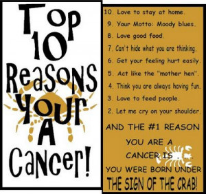 ... cancer top 10 reasons you are cancer who are cancer cancer likes