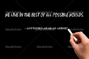 Quote Series Chalkboard - Gottfried Wilhelm Leibniz - Stock Image