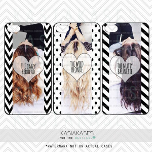 BEST FRIENDS PHONE Cases/Blonde, Brunette, Redhead/ Funny Hair Color ...