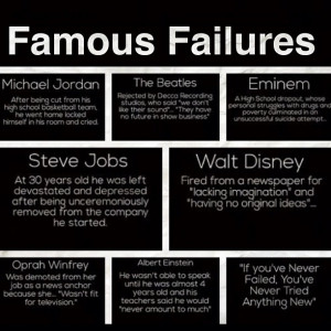Famous Failures- Michael Jordan, Walt Disney, Steve Jobs, Oprah...