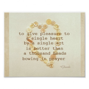 Ghandi quote poster with heart