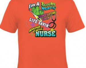 Cute Funny Nurse T-Shirt Orange Pin k Black White Purple S-2XL Fast ...