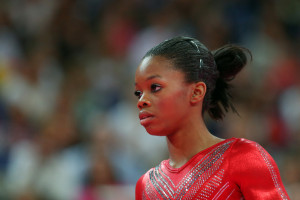 Gabrielle Douglas Gabrielle Douglas of the United States looks on as ...