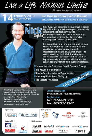 IAA supports live a life without limits by Nick Vujicic