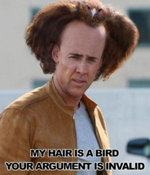 Nicolas Cage My Hair Is a Bird