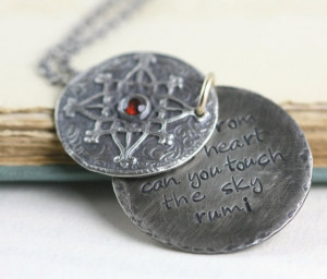 Rumi Quote - Mandala Necklace - Yoga Jewelry - Valentines Day ...