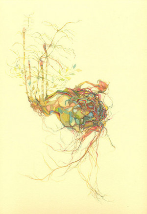art, colors, heart, tree, veins, water colors