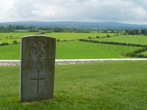 Headstone on a grave in Ireland.