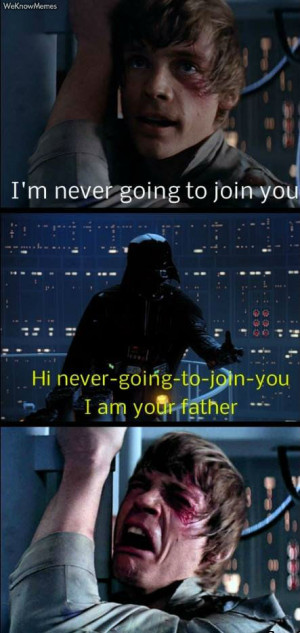 Darth Vader tells a dad joke – meme