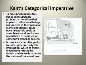 Related to Philosophical Ethics Kant The Good Will And Rational
