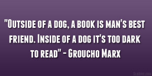 Funny Book Quotes Groucho marx quote