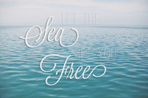Let The Sea Set You Free Travel Quote Ocean by DanielleAquiline, $30 ...