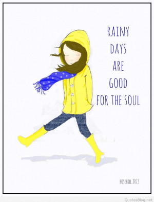 Rainy days quote cartoon
