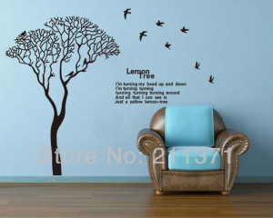 DongFan-Extra-Large-Black-Tree-Wall-Sticker-Birds-Flying-Wall-Decals ...