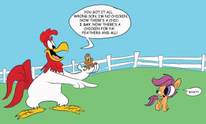 Looney Tunes Foghorn Leghorn and Chicken Hawk