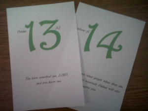 Scripture Table Cards