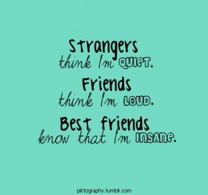 Strangers Think I’m Quiet – Friends I’m Loud, Best Friends Knows ...