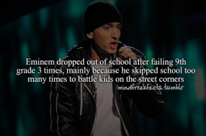 eminem, fact, facts, mindfreakfacts, quotes, sayings, slim shady