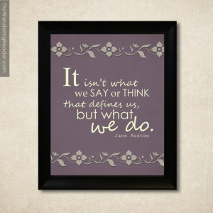 Jane Austen Quote Print with Sense and Sensibility Quote 