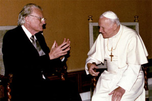 Billy Graham met with Pope John Paul II in 1993.