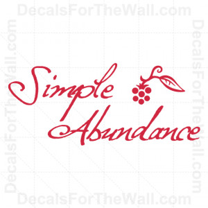 Simple-Abundance-Kitchen-Wall-Decal-Vinyl-Art-Sticker-Quote-Decor ...