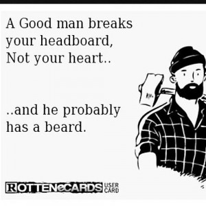 Definitely has a beard. :)