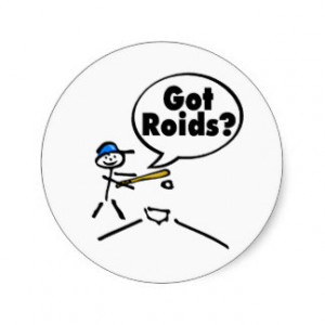 Got Roids Baseball Stickman Stickers