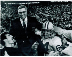 Vince Lombardi Super Bowl Green Bay Packers Legend Football 8X10 BW ...