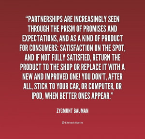 ... prism of promises and expectat... - Zygmunt Bauman at Lifehack Quotes