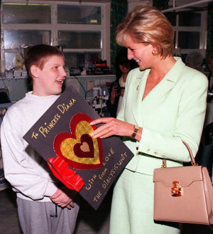 ... during her visit to the Great Ormond Street Hospital in February 1997