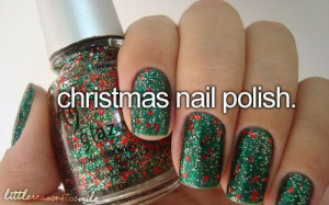 christmas, cool, glitter, green, nail polish, nails, photography ...