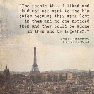 Ernest Hemingway, A Moveable Feast