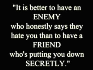 Nice quotes on enemy and friend