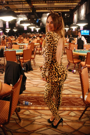 Lost a bet and had to play the WSOP Main Event dressed like a kitteh ...