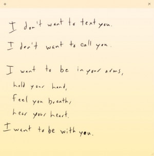 LELOVE BLOG BLOG QUOTE I WANT TO BE IN YOUR ARMS I WANT TO BE WITH YOU