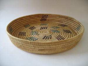 ... -Coiled Woven Basket Made in Alaska by Eskimo Yupik Natives