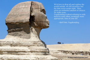 The Inspiration Series – The Sphinx, Quote By Rolf Potts
