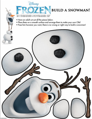 Disneys Frozen Build a Snowman Printable