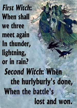 WITCHES Shakespeare MACBETH Quoted Art print by QuotedArt