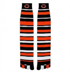 Chicago Bears For Bare Feet Chicago Bears Striped Toe Socks