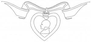 purple heart colouring pages