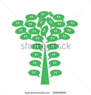 Quote tree icon vector ESP 10 - stock vector