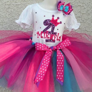 hot pink zebra princess crown number birthday tutu set