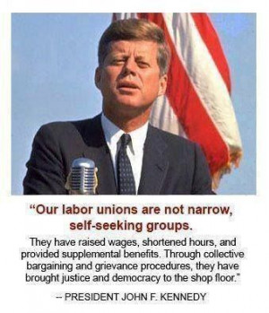 our labor unions are not narrow, self-seeking groups...
