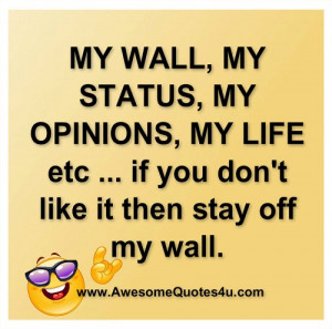 my wall my status
