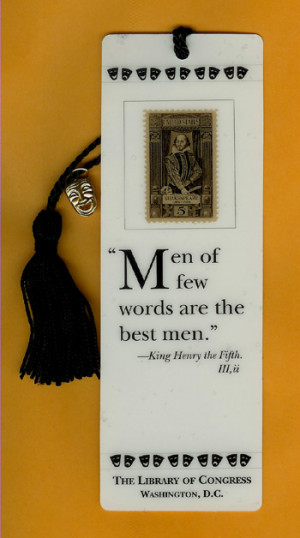 Bookmark - Library of Congress - Shakespeare Quotation