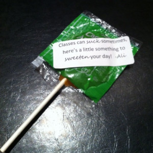 Love quotes using candy