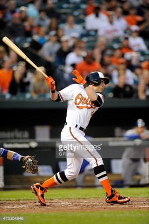 News Photo David Lough of the Baltimore Orioles bats against