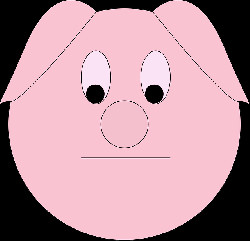 cartoon, farm, pig, sad, animal, piggy, pigs, head