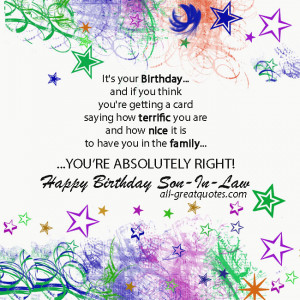 Free Birthday Cards For Son-In-Law – Happy Birthday Son-In-Law